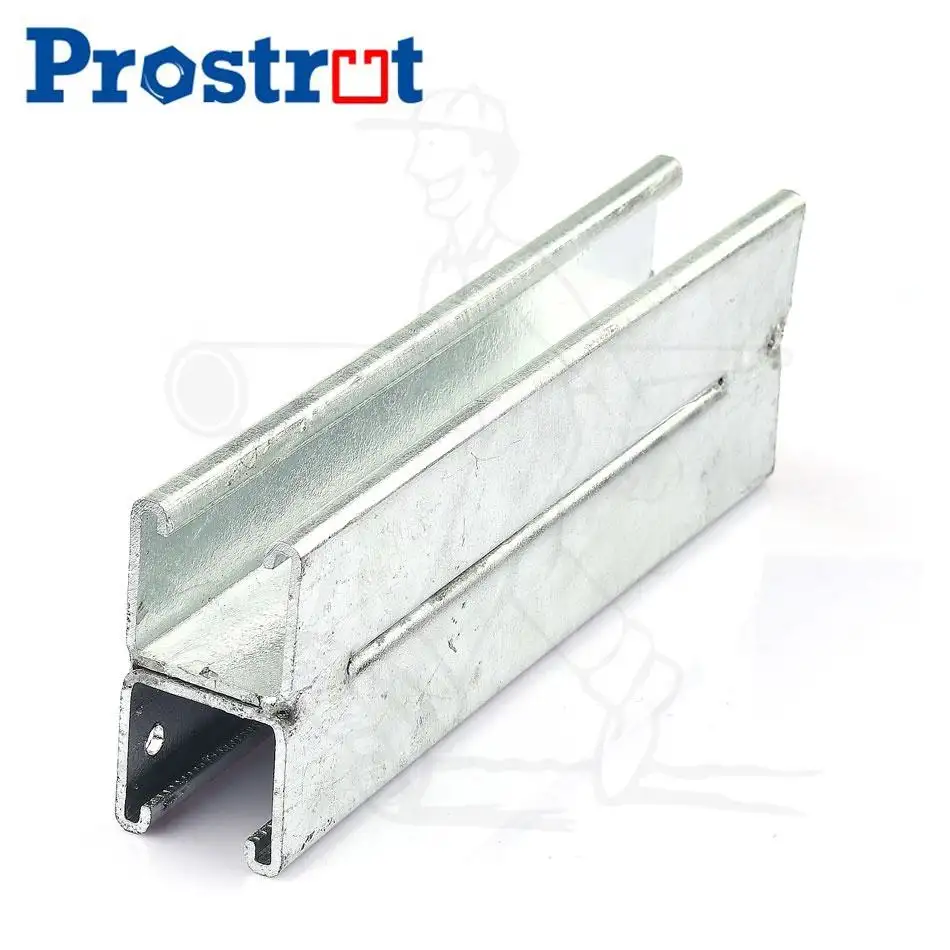 Strut Channel Solid and Perforated C Shape Cold Rolled Steel Profile Back to Back Channel Rail