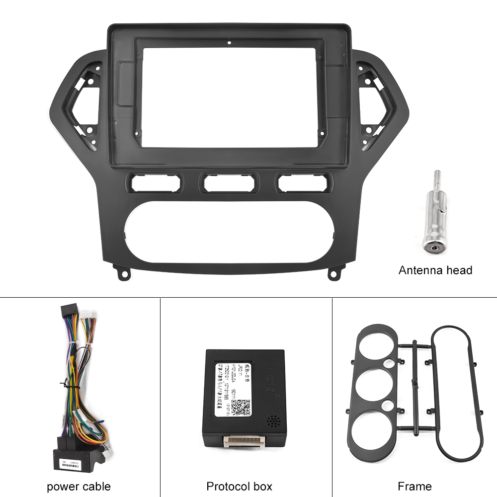 Podofo Android 10 Inch 2 Din Car radio DVD Player Frame For Ford/Mondeo Manual 2007-2010 With Protocol