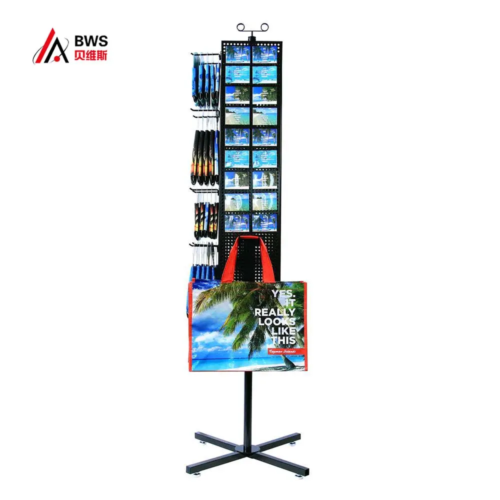 Custom Graphics Magnetic Pegboard Floor Spinner Merchandise Display
