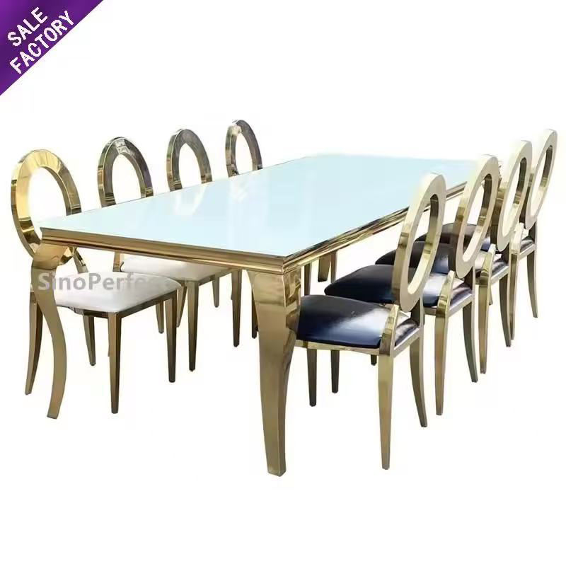 Table de mariage en acier inoxydable-2