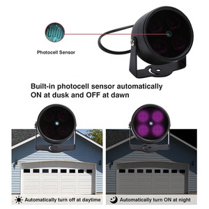 DC12V Infrared <strong>LED</strong> Light 850nm IR Illuminator 4pcs <strong>Array</strong> <strong>LED</strong> Outdoor Safety Fill Lighting 40M for CCTV <strong>Camera</strong> Metal Black Color - Product Image 3