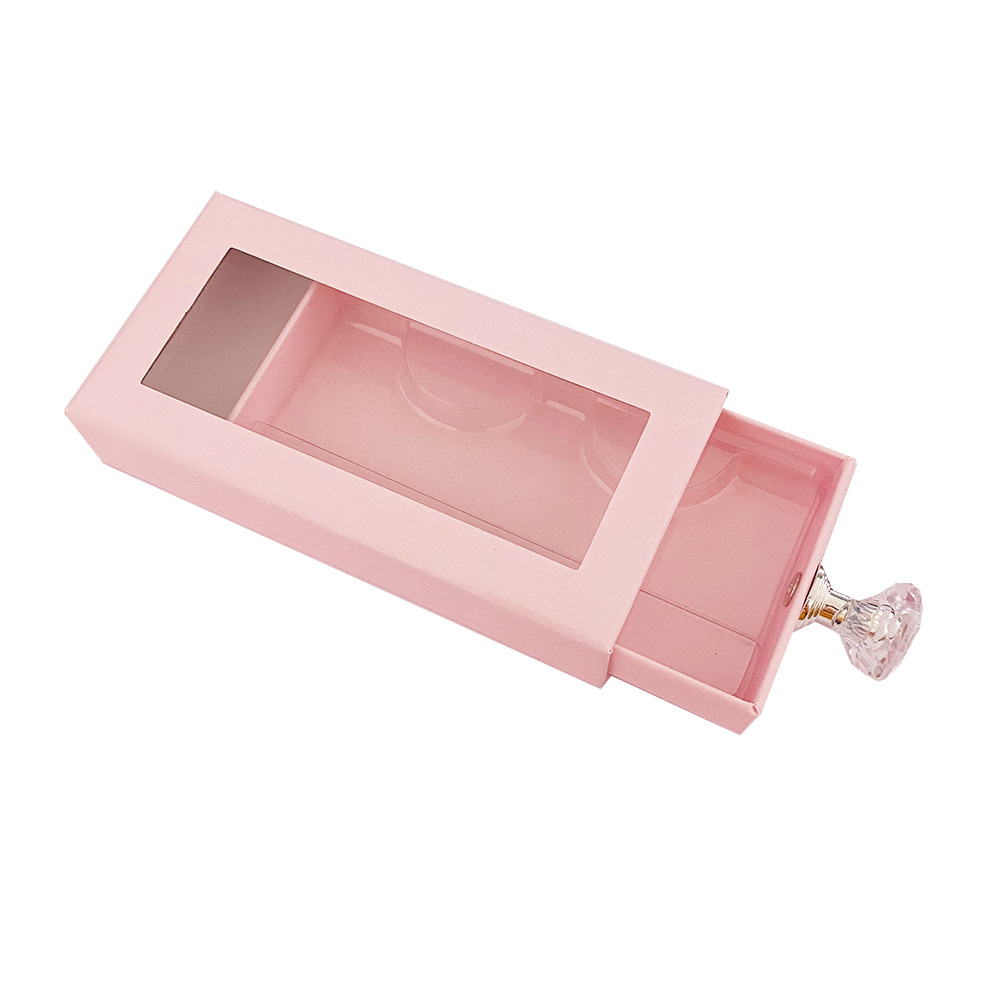 Boîte à tiroirs rectangulaire rose clair