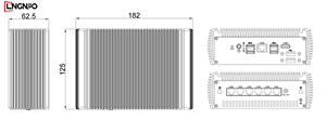 Hochleistungs-lüfter loser industrieller IoT-Box-PC Intel 11. Generation CPU 6x2,5G LAN -40 ° C ~ 80 ° C Robustes Design für raue Lager - Product Image 6