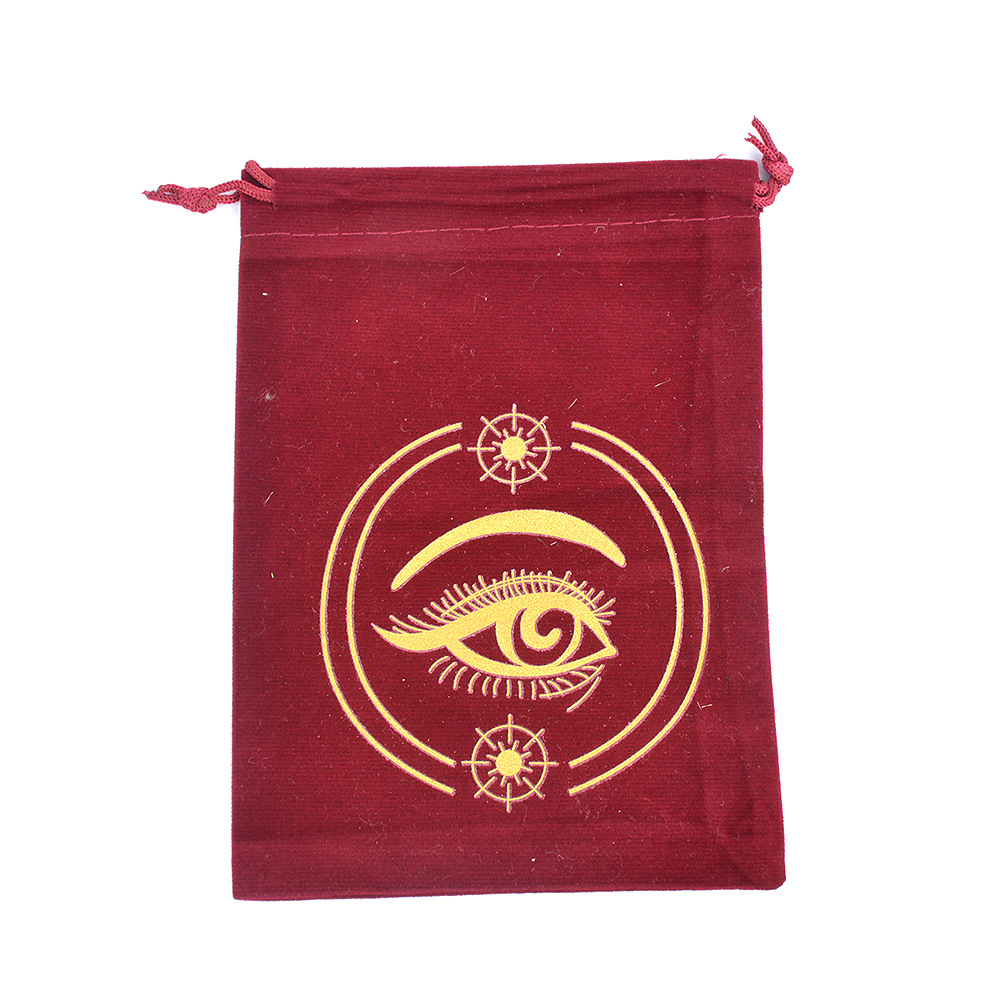 Tarot en flanelle rouge vin 8-1318cm