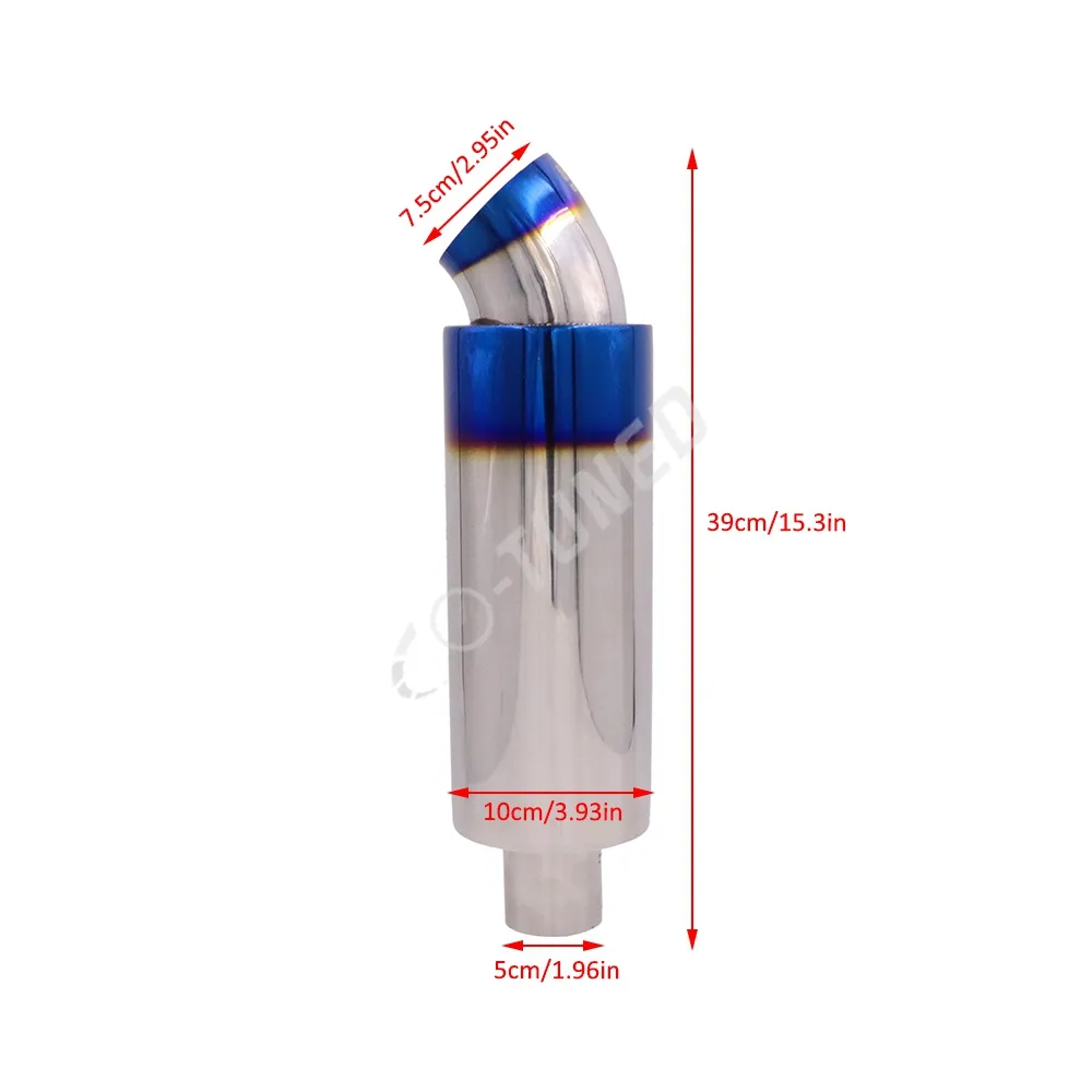 Universal Racing Auspuff JS Style Schall dämpfer Schall dämpfer Spitze nach unten drehen