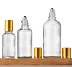 5ml 10ml 30ml 50ml 150ml 220ml琥珀色の透明な丸い香水ロールオンガラスボトルattar、エッセンシャルオイル用の金属ローラーボトル付き - Product Image 6