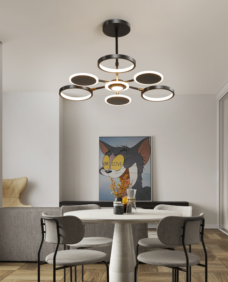Contemporary High quality luxury villa apartment stair foyer led golden ceiling chandeliers hotel home hanging light fixture