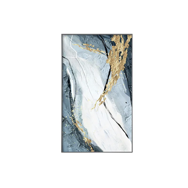 الحديثة هاندبينتيد الذهب الأزرق سميكة الملمس مجردة الفني حائط لوح رسم الفن ل فندق ديكور اليدوية
