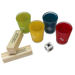 52 <strong>Blocks</strong> Wooden Tumbling Tower Stacking Party Game With Entertaining <strong>Commands</strong> 1Dice 4 Glass Cups Drinking Game - Product Image 4