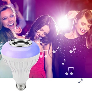 Akıllı ev aydınlatma uzaktan kumanda renkli LED ampul AC 85-260V 9W ses aktif müzikli ışık ampul parti olay tatil aydınlatma - Product Image 6