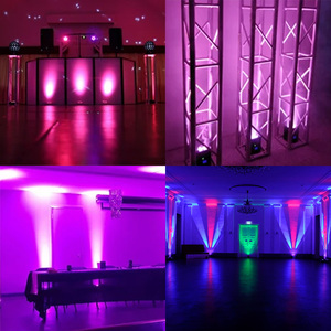 6-in-1 LED Par işık 7 modları 6x18W RGBWA + UV kablosuz Uplight spot pil ile - Product Image 4