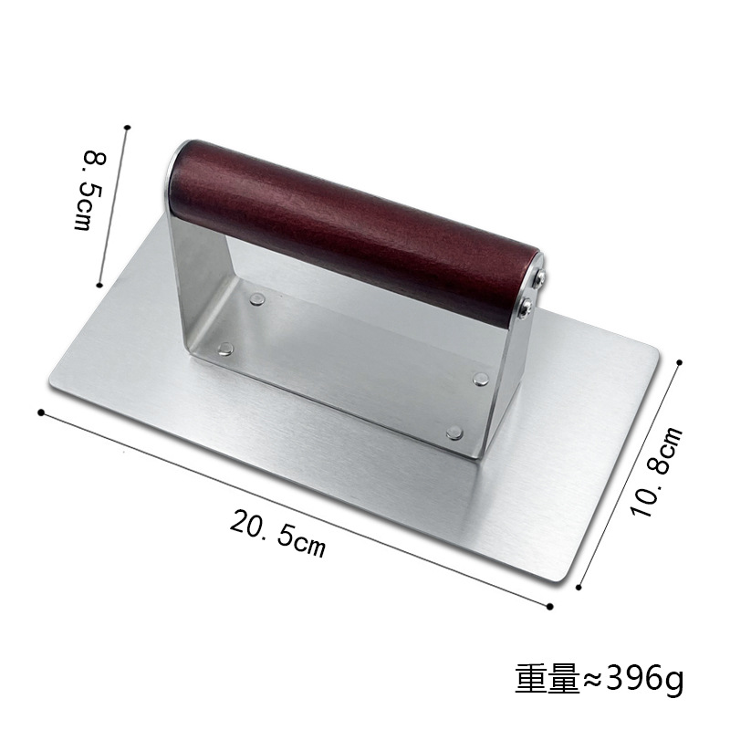 Rectangular Hamburger Press with Beech Handle