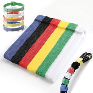 Magic Popular Design Numbered <strong>Hook</strong> <strong>Loop</strong> Charger Self-Gripping Bundling <strong>Straps</strong> with Mounting Hole White Cable Ties - Product Image 5