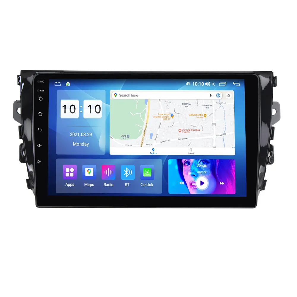MEKEDE MS Android 11 8 + 128G dvd player do carro Para Zotye T600 2014-2019 360 câmera colling ventilador BT Estéreo WIFI GPS BT navegador gps