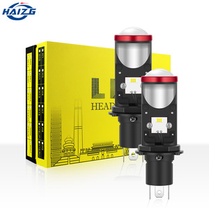 HAIZG H4 lens LED H4 araba farı aydınlatma sistemi LED H4 motosiklet araba led far projektör - Product Image 2