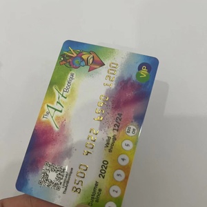 Números de Oro en relieve código QR VIP impresión colorida tarjetas de PVC