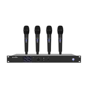 Chuyên NGHIỆP 4 kênh UHF không dây <span class=keywords><strong>Microphone</strong></span> Hệ thống 4 cái cầm tay mics bốn độc lập XLR Kết quả đầu ra - Product Image 2