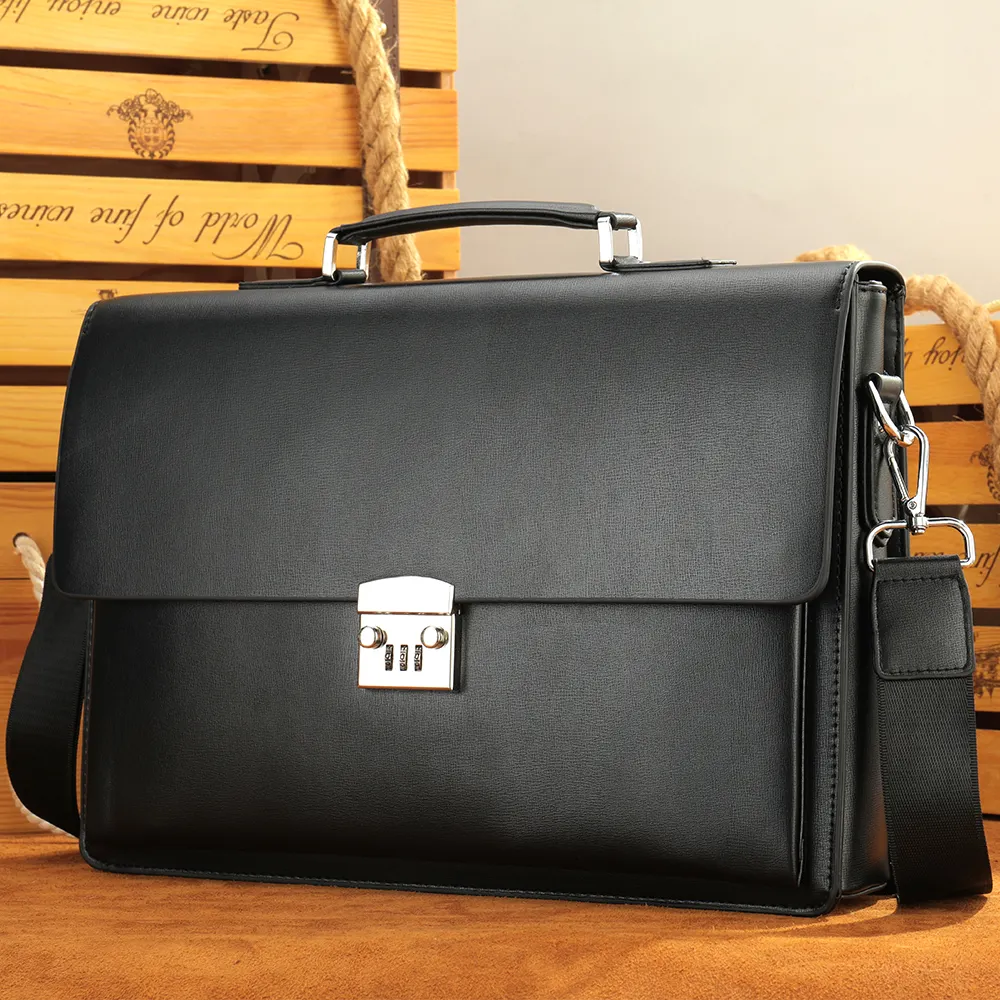 Design affaires en cuir porte-documents hommes bureau produits populaires pas cher en cuir porte-documents ordinateur portable sac à main messager sac d'affaires