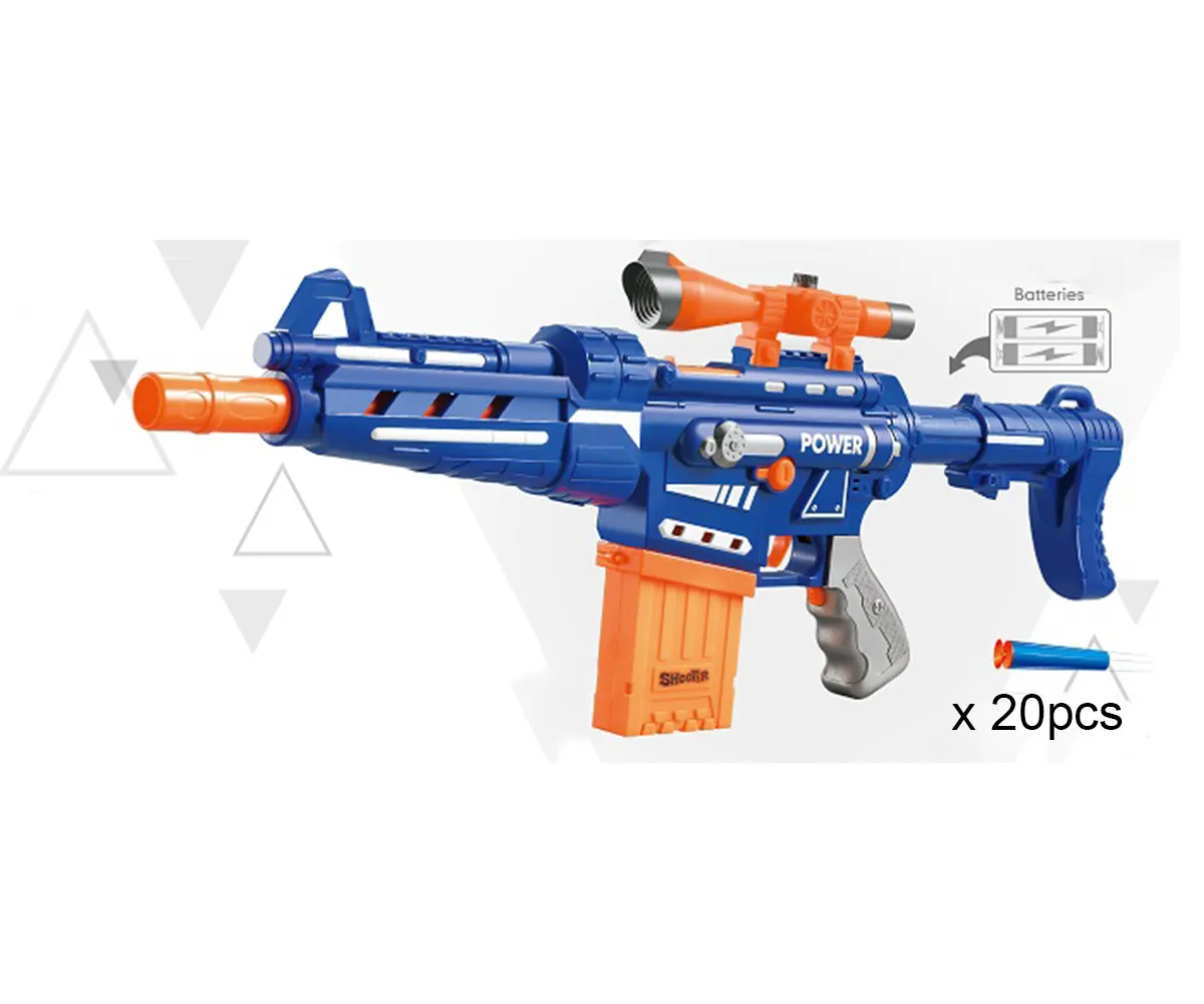 Longxi EVA pil softbol çekim pop silah elektrikli yumuşak kurşun silah oyuncaklar elektrikli Dart Blaster uzun menzilli Shootguns çocuklar için