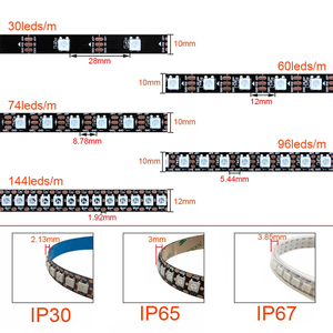 WS2812 RGB адресуемые и программируемые светодиодные полосы света для DIY проектов - Product Image 4