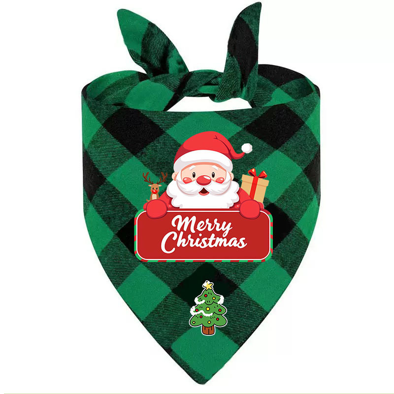 Étiquette de Noël verte