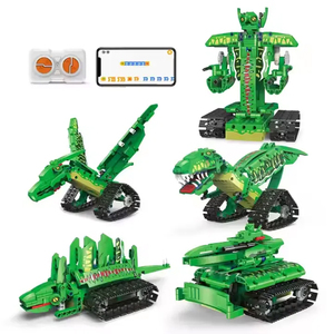 Commercio all'ingrosso 269 pezzi 5 In 1 Rc App di controllo Robot auto giocattoli staminali educativi dinosauro Robot kit di blocchi di costruzione - Product Image 1
