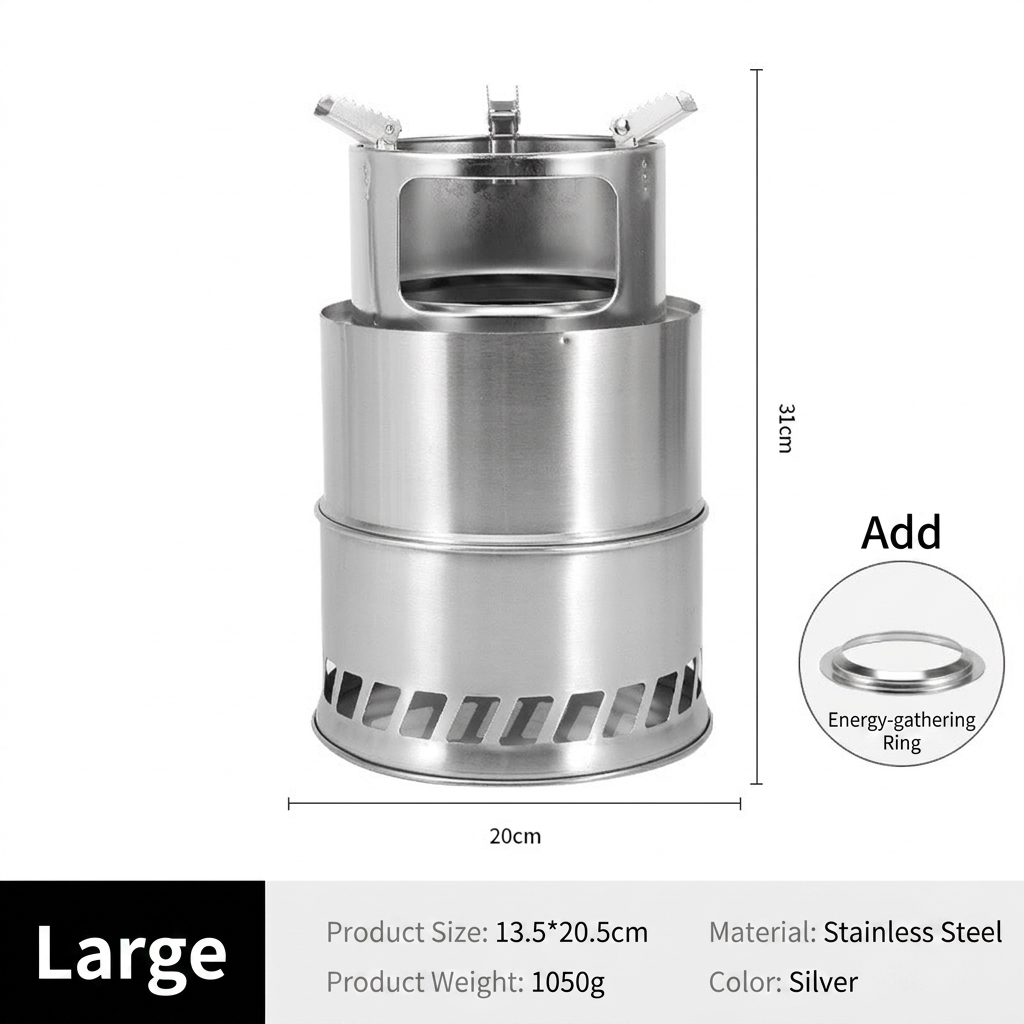 Round wood stove-fire ring