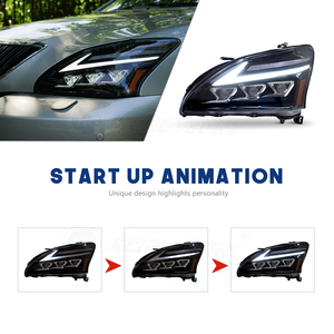 HCMOTIONZ LED kafa lambaları meclisi için 2003-2009 Lexus RX350 RX400h DRL başlangıç animasyon araba ön işıklar 6000k renk RX330 - Product Image 4