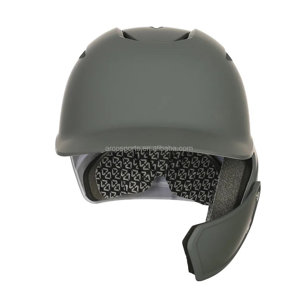 Hight Kwaliteit Abs Materiaal Linkshandige C-Flap Single Ear Helm Army Green Matt Softbal Honkbal Helm