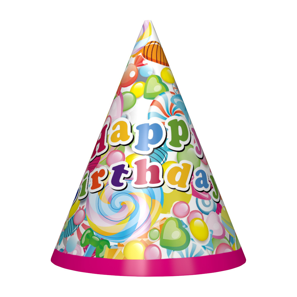 Chapeaux d'anniversaire (paquet de 6)
