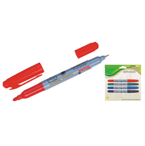 Benutzer definierte Dual Tips Permanent Marker auf Öl basis mit Meißel und runden Spitzen - Product Image 3