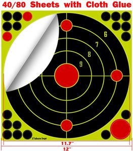 12 inch tự dính chụp phụ kiện dính Splatter mục tiêu phản ứng trực quan thông tin phản hồi giấy mục tiêu - Product Image 5