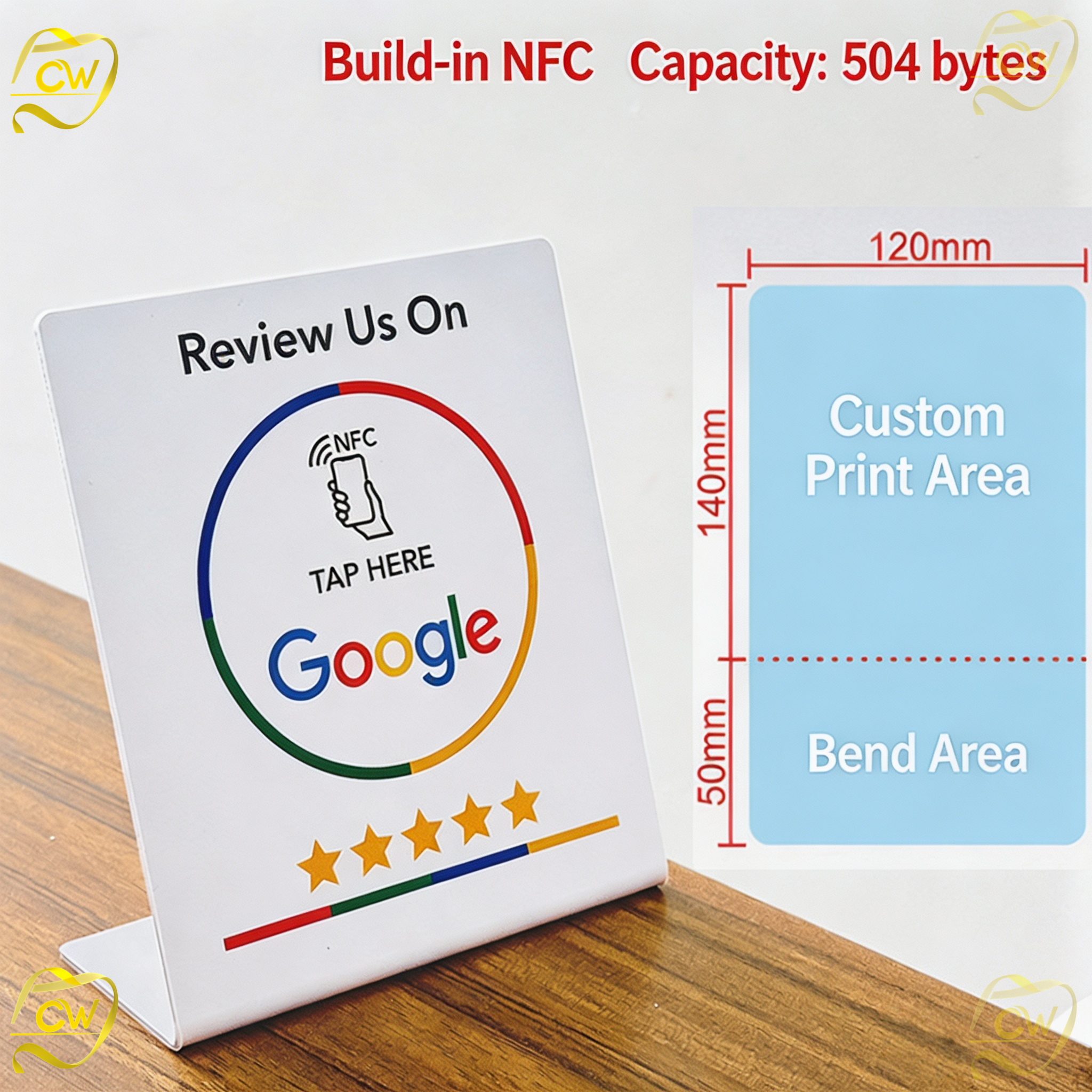 Soporte NFC blanco - Tamaño grande, blanco (en stock)