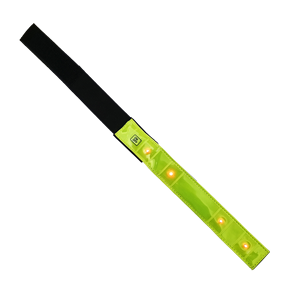 Yellow <strong>and</strong> Red LED Prismatic Reflective Sheet Armband with Cell Battery - Product Image 1