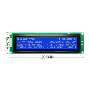 LCD4004 caratteri matrice di punti schermo, modulo schermo LCD 40x4, blu, giallo, verde, grigio, bianco, 5V ad alta definizione, codice inviato - Product Image 2