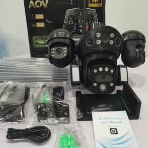 AOV 20MP 10K Shoocam 야외 cctv 카메라 IP 무선 PTZ 4G 태양광 보안 카메라 <span class=keywords><strong>4</strong></span> 렌즈 야외 cctv 카메라 4g Sim 카드 - Product Image 2