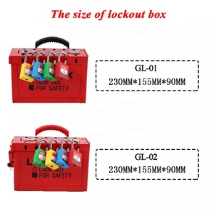 Güvenlik çelik elektrik tagout taşınabilir kilitleme kutusu kiti grup kilit kutusu ana tuşları ile - Product Image 2