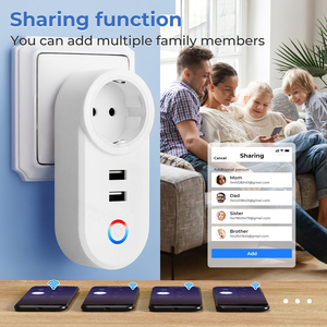Glomarket akıllı yaşam Tuya İsrail Wifi fişi çift Usb soket ses kontrolü zamanlayıcı ile çalışır Alexa Google ev - Product Image 6