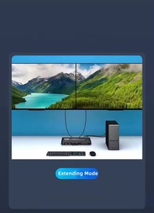 4K 60Hz 2x2 HDMI KVM switch Dual Monitor KVM HDMI Pantalla extendida USB KVM Switcher 2 in 2 Out para 2 ordenadores Share 2 monitores - Product Image 5