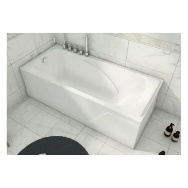 KD-B05 Fast Selling Sanitary Ware Western Style Bathroom Rectangular Bathtub Floor Mounted Corner Type Cheap Acrylic Bathtub