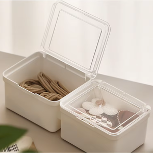 Nhật bản-phong cách đa chức năng lưu trữ nhỏ tổ chức hộp nhựa trong suốt nắp rõ ràng cho đồ lặt vặt hoặc nhà tổ chức - Product Image 1