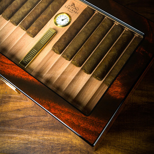 High-end Double Layers Cigar <strong>Humidor</strong> With Glass Window and Lock Lubinski Cigar <strong>Humidor</strong> - Product Image 3