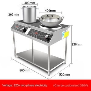Multifunzionale commerciale nazionale cina prezzo doppio 2 bruciatore Wok 3000w 3500w 5kw elettrico commerciale fornello a induzione - Product Image 6