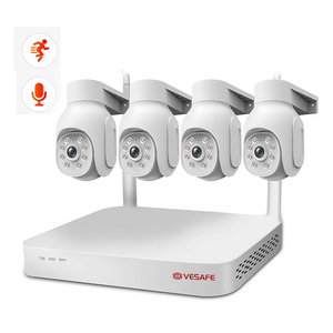 VESAFE Home Surveillance <strong>Wireless</strong> Wifi Ptz <strong>2</strong> <strong>Way</strong> Audio Cctv 3mp Poe Ip Nvr Complete Set Kit Security Camera <strong>System</strong> - Product Image 1