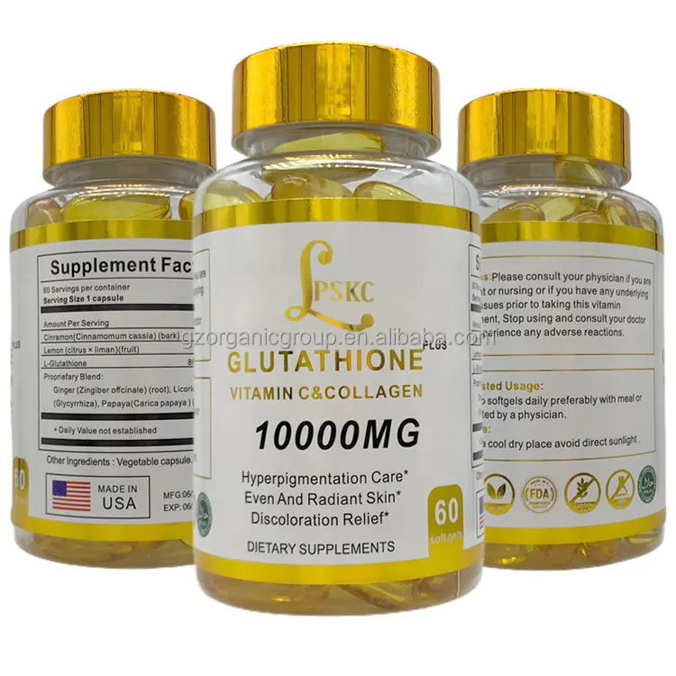 Vente en gros de produit de beauté à la vitamine C Capsule de pilules de glutathion pour le blanchiment de la peau