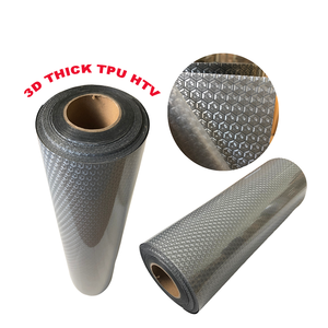 Custom Size 3D Thick TPU Heat Transfer Vinyl Rolls High Temperature PU Silicone Printable HTV Film For Clothing Garments