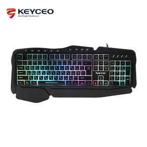 OEM-Teclado retroiluminado RGB para juegos, dispositivo compacto con 12 teclas de atajo Multimedia, membrana de teclado con cable USB para jugadores de PC - Product Image 2