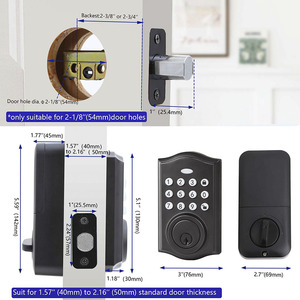 US-Profil Smart Electronic Deadbolt Lock Con Keys Passwort Digitale Tastatur Keyless Entry Haustür schloss - Product Image 1