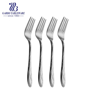 Großhandel einzigartige benutzer definierte geprägte Muster Edelstahl Silber Besteck Hotel Restaurants serviert Abendessen Steak Messer