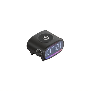 Smart Desktop LED Wecker mit kabellosem Ladegerät Digital anzeige und Umgebungs licht für Wohnzimmer Tolle Geschenk idee - Product Image 6